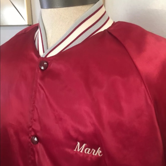 Vintage Bike Satin Jacket 80’s Mark Canyon - Picture 2 of 7